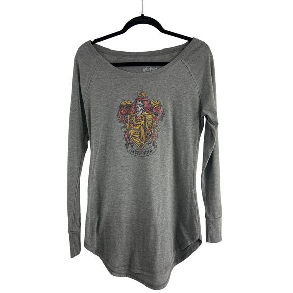 Universal Harry Potter Rhinestone Gryffindor Crest Long Sleeve T-Shirt Women M - Picture 1 of 9